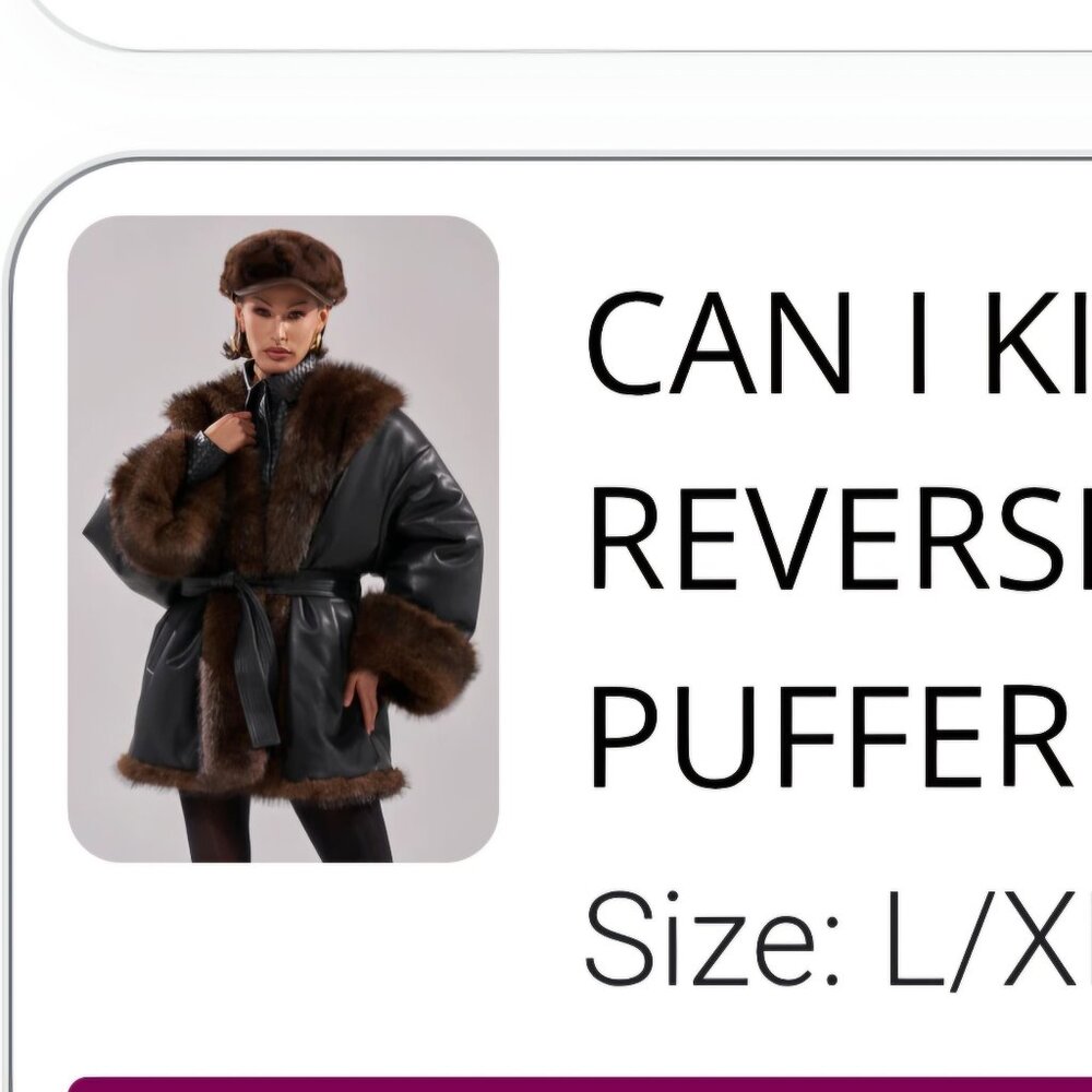 AKIRA CAN I KICK IT REVERSIBLE PUFFER Size L/XLL/XL